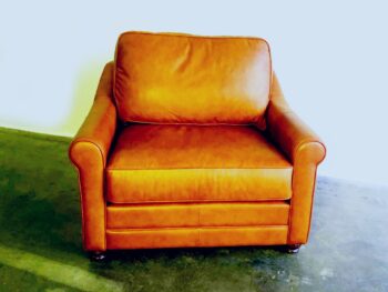 Luna-M-300 Leather Chair - Macchiato Rust P1