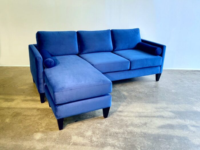 Caden Sofa w/Bumper - Luxe Sapphire - Image 2