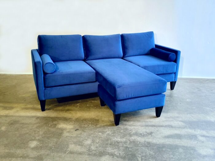 Caden Sofa w/Bumper - Luxe Sapphire - Image 3