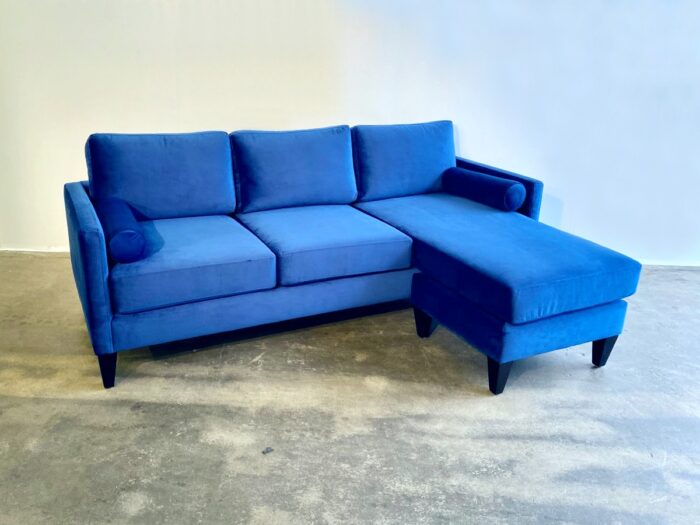 Caden Sofa w/Bumper - Luxe Sapphire
