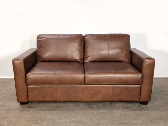 Lachlan-3 Double Sofa Bed - Verona Brown Leather