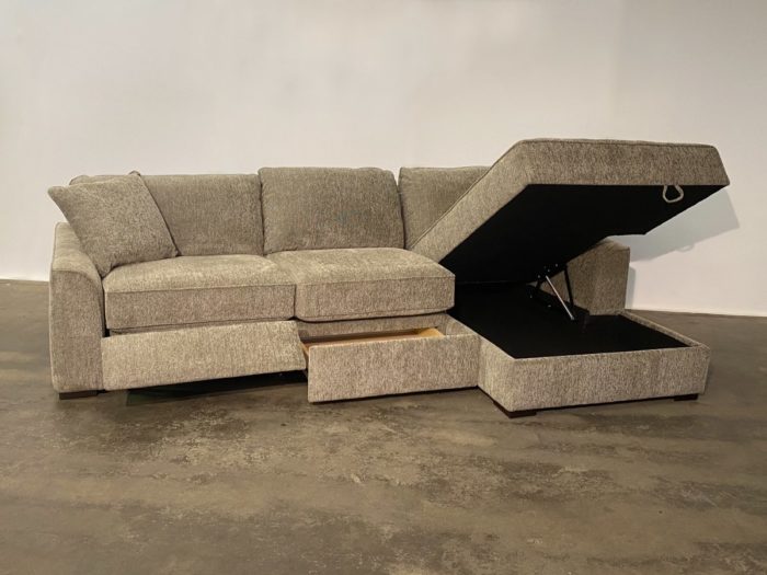 Lancaster Sectional RHF Chaise - Struttura Pewter