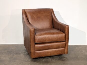 Liam Leather Swivel Chair - Cowboy Latte