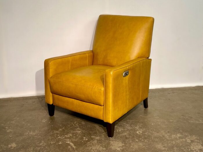 Linus Power Leather Recliner - Castle Gold