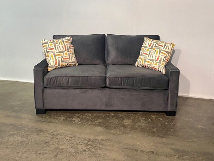 Mateo Condo Sofa - Chrome Charcoal