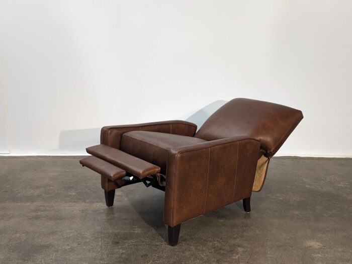 Linus Push Back Leather Recliner - Verona Brown - Image 4