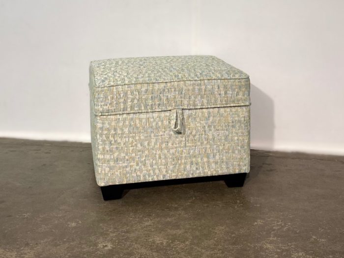 Custom Square Storage Ottoman - Rascal Teal