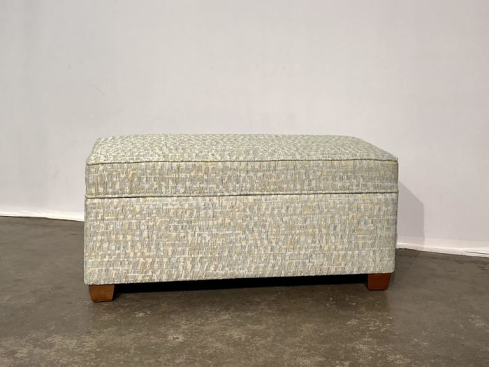 Custom Rectangular Storage Ottoman - Rascal Teal - Image 3