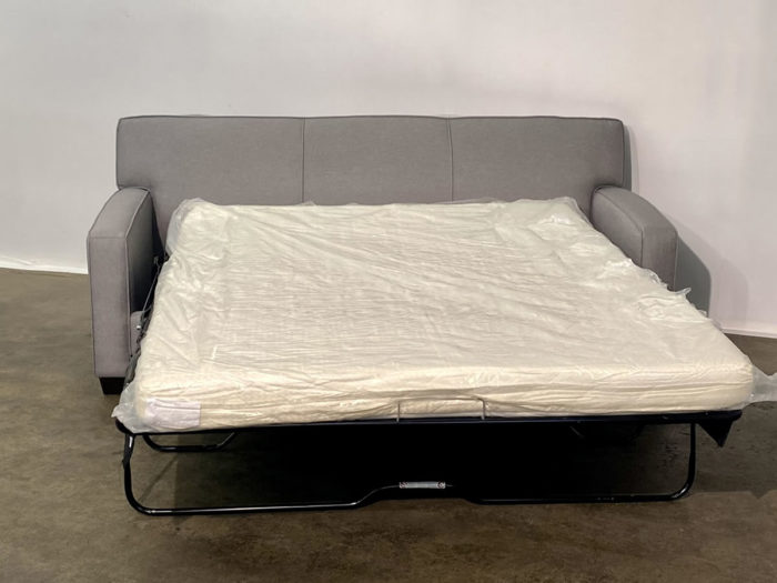 Trent Queen Sofa Bed w/ Bumper - Jitterbug Grey - Image 3