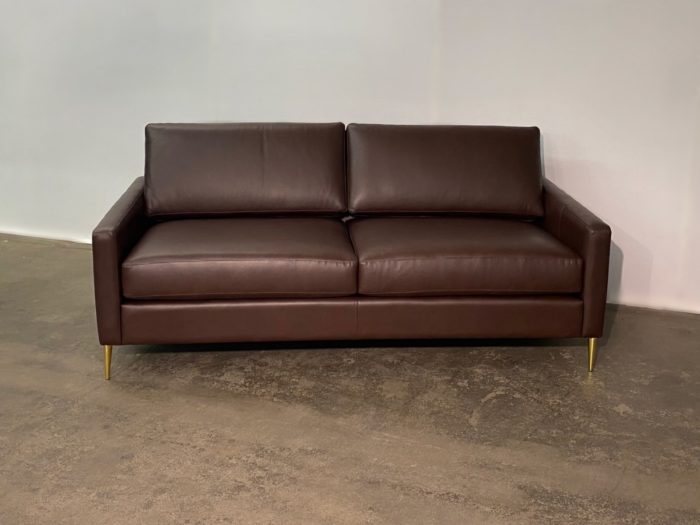Lena-200 Leather Condo Sofa - Supreme Espresso