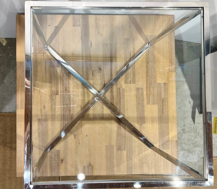 Crossover End Table - Glass Top - Image 2