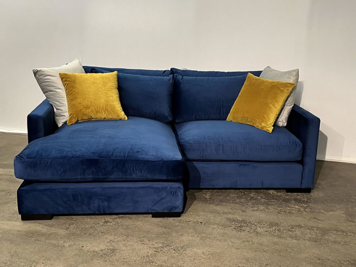Boss Sofa w/Bumper - Luxe Sapphire - Image 2