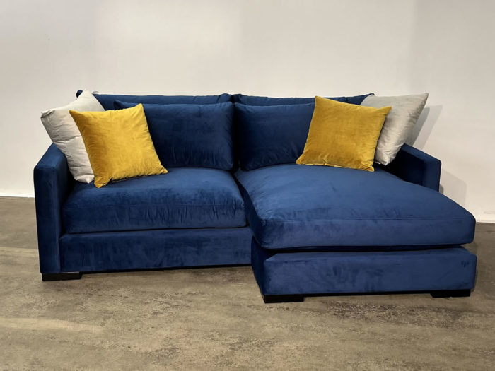 Boss Sofa w/Bumper - Luxe Sapphire