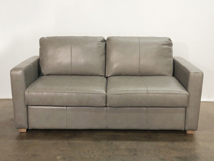 Lachlan-3 Queen Sofa Bed - Visa Grey Leather