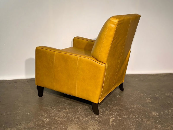 Linus Push Back Leather Recliner - Castle Gold - Image 4