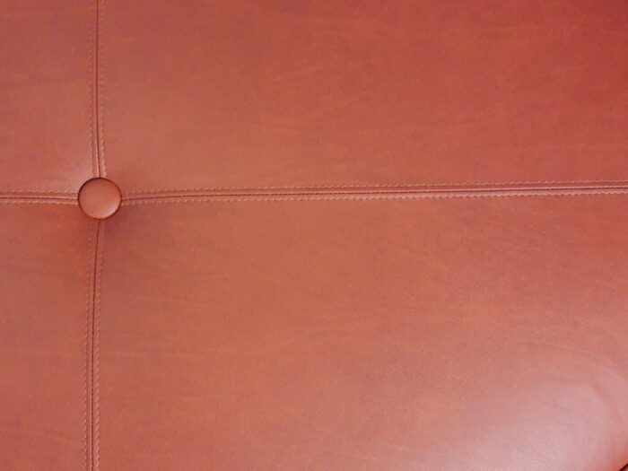 Levi Oval Leather Ottoman – Nantucket Rust Leather - Image 3