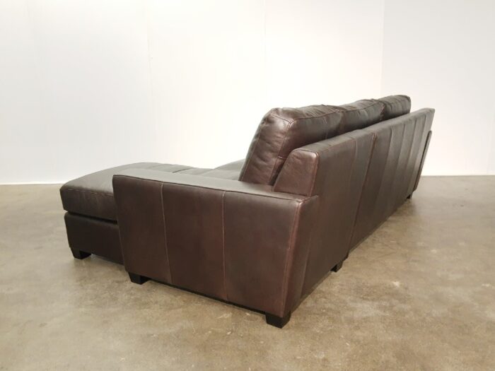 Luna D-700 2 pc Leather Sectional – RHF Chaise - Flea Market Chocolate - Image 3