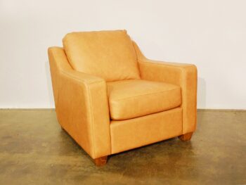 Luna S-100 Leather Chair - Rustic Cognac