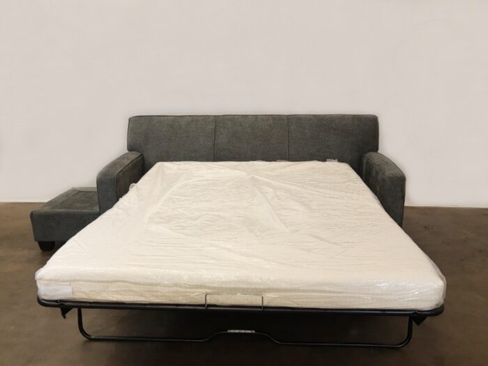 Trent Queen Sofa Bed w/ Bumper - Zoom Graphite - Image 3