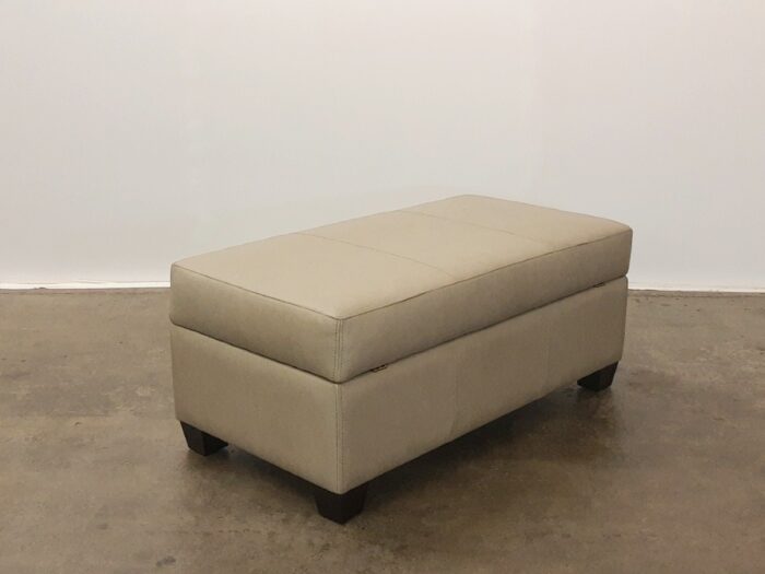 Logan Storage Ottoman – Gobi Ash Leather - Image 2