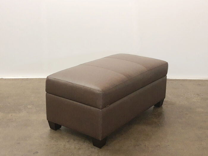 Logan Storage Ottoman – Gobi Clove Leather - Image 2