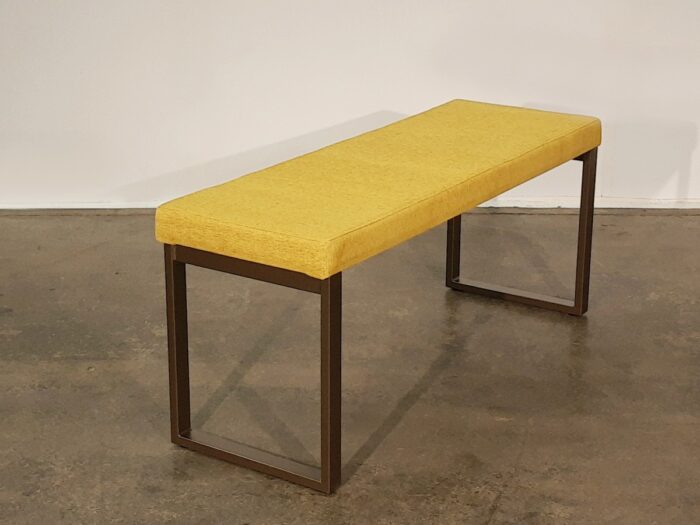 Amisco Dryden Upholstered Bench- KY Mustard Sugar Bronze 69 - Image 2