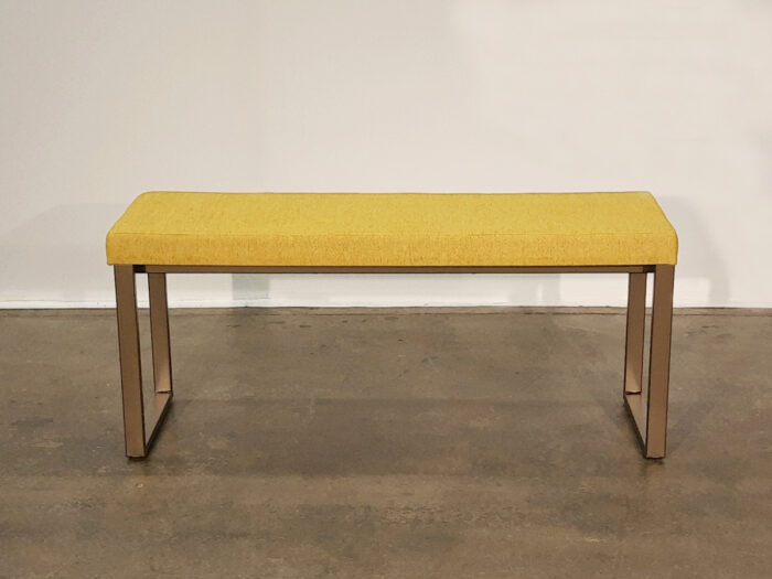 Amisco Dryden Upholstered Bench- KY Mustard Sugar Bronze 69