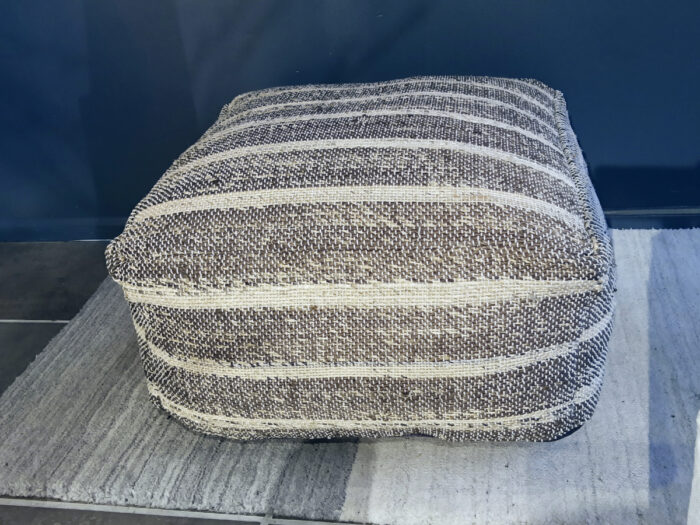 Villa 10029 Pouf - Zane Black-Natural