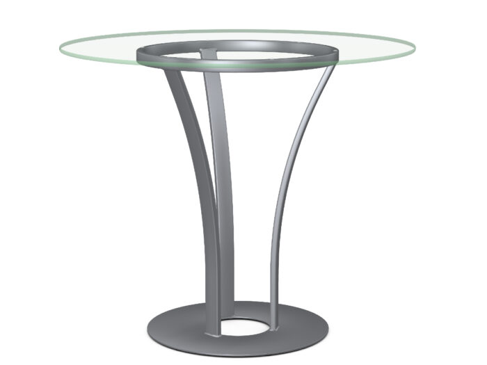 Amisco Dalia Table- Dayglam 53-Clear Glass 30" DIA Top - Image 5