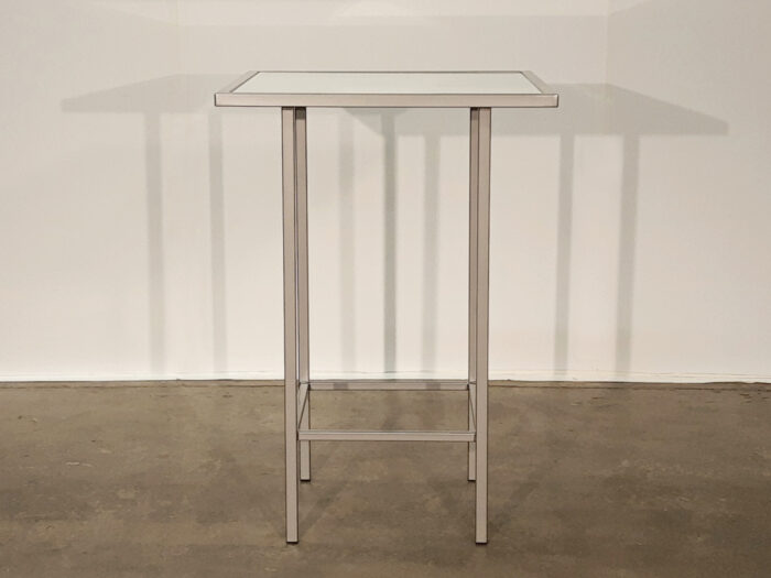 Amisco Aden Counter Table- Magnetite 24-White Glass - Image 4