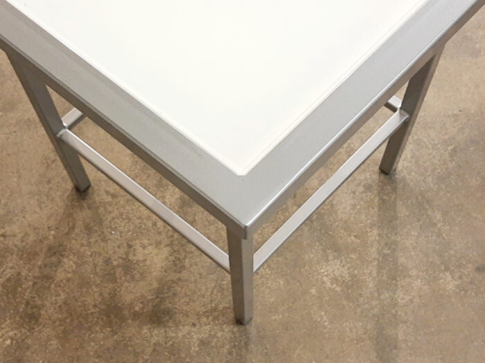 Amisco Aden Counter Table- Magnetite 24-White Glass - Image 3