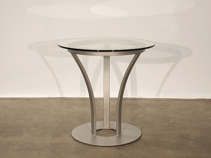 Amisco Dalia Table- Dayglam 53-Clear Glass 30" DIA Top - Image 2