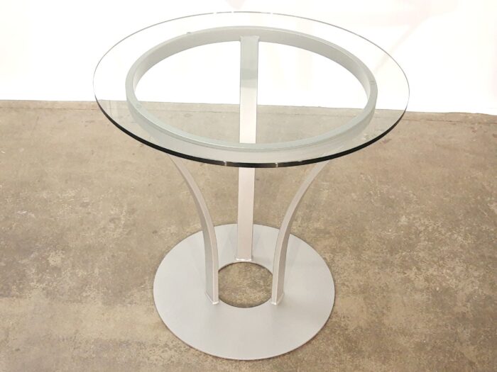 Amisco Dalia Table- Dayglam 53-Clear Glass 30" DIA Top - Image 3