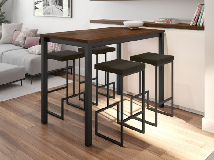 Amisco Fred Upholstered Counter Stool- Magnetite 24-Pixel BP - Image 5