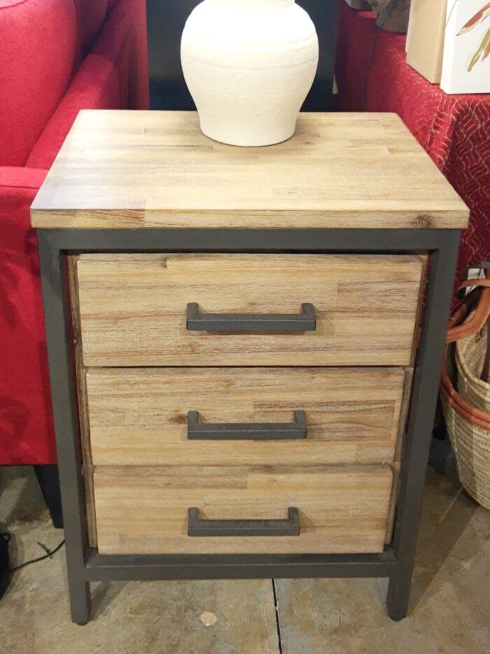 Indy Night Table- Solid Acacia Wood