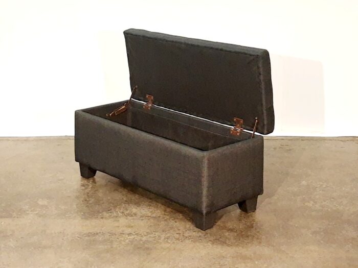 Lila Storage Ottoman – Black - Image 2