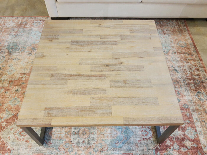 Irondale Square Coffee Table- Solid Acacia Wood - Image 3