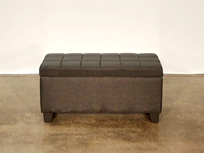 Lila Storage Ottoman – Black