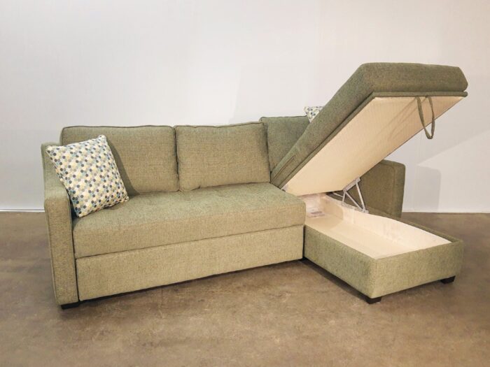 Remi LHF Sofa Bed Sectional & RHF Storage Chaise - Bombshell Forest - Image 2