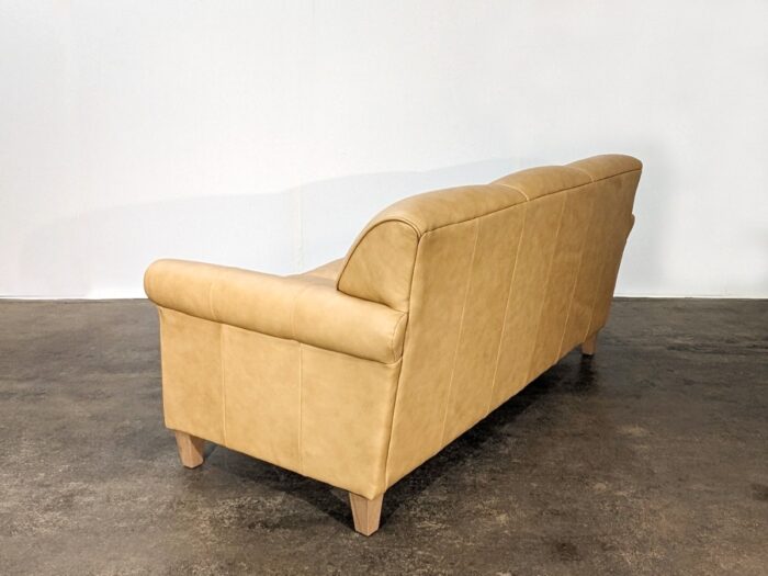 Langford Leather Sofa – No Tufting - Barrel Tan Leather - Image 2