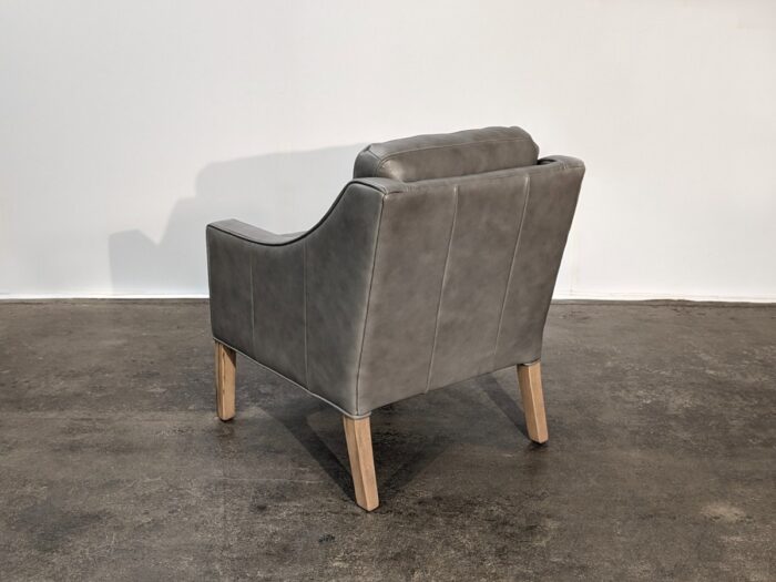 Lucy Leather Chair - Visa Grey - Image 2
