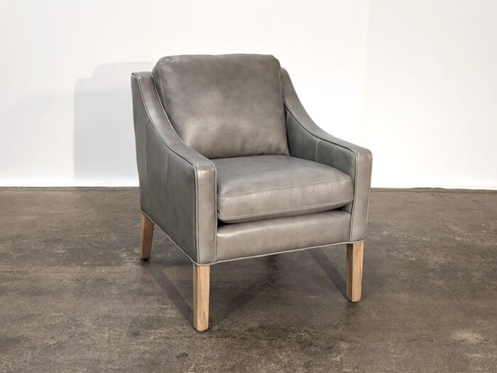 Lucy Leather Chair - Visa Grey