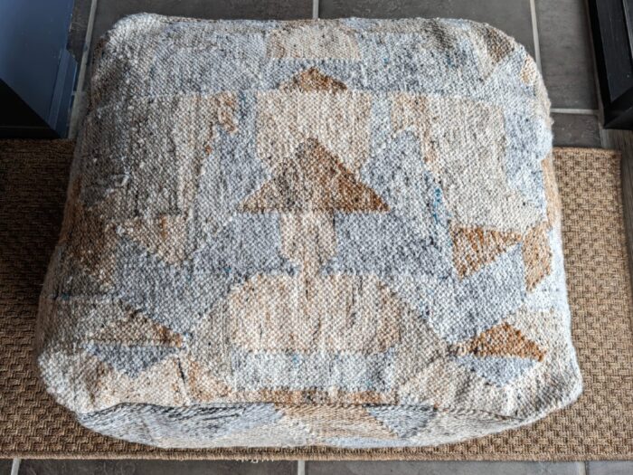 Pouf Jute - Light Blue-Brown - Image 2