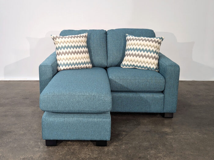 Layne Loveseat w/Bumper- Chino Teal - Image 2