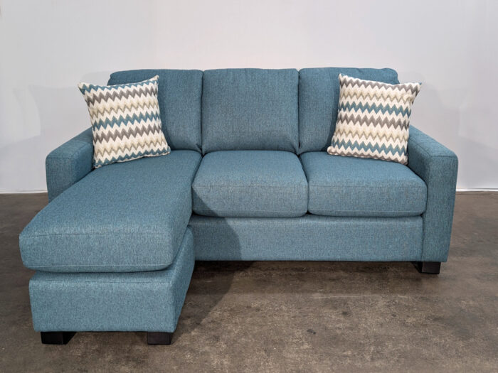 Layne Queen Sofa Bed- w/Bumper Chino Teal - Image 2