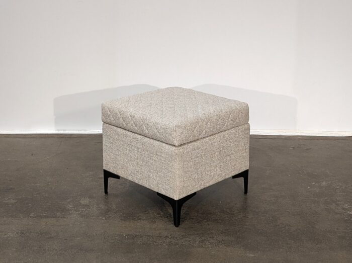 Ree Storage Ottoman – Tan Linen - Image 4