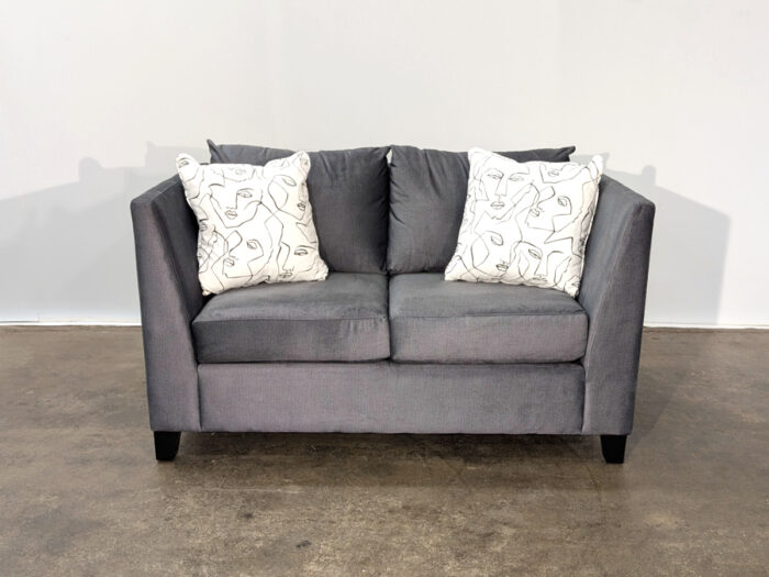 Sagan Loveseat - Chrome Charcoal