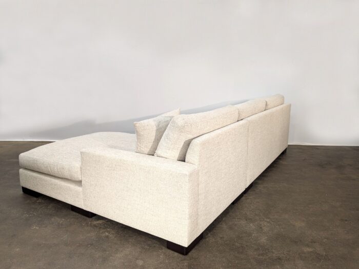 Max Sectional Armless Sofa- RHF Custom Chaise - Wesley Linen - Image 3