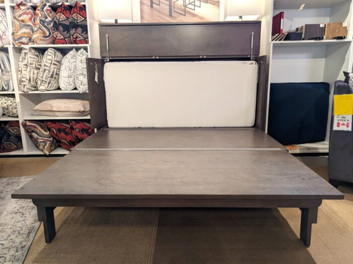 Cabinet Bed Queen Size - Console Desk – Dark Grey - Image 4
