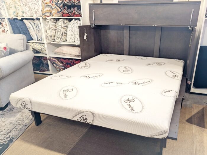 Cabinet Bed Queen Size - Console Desk – Dark Grey - Image 5